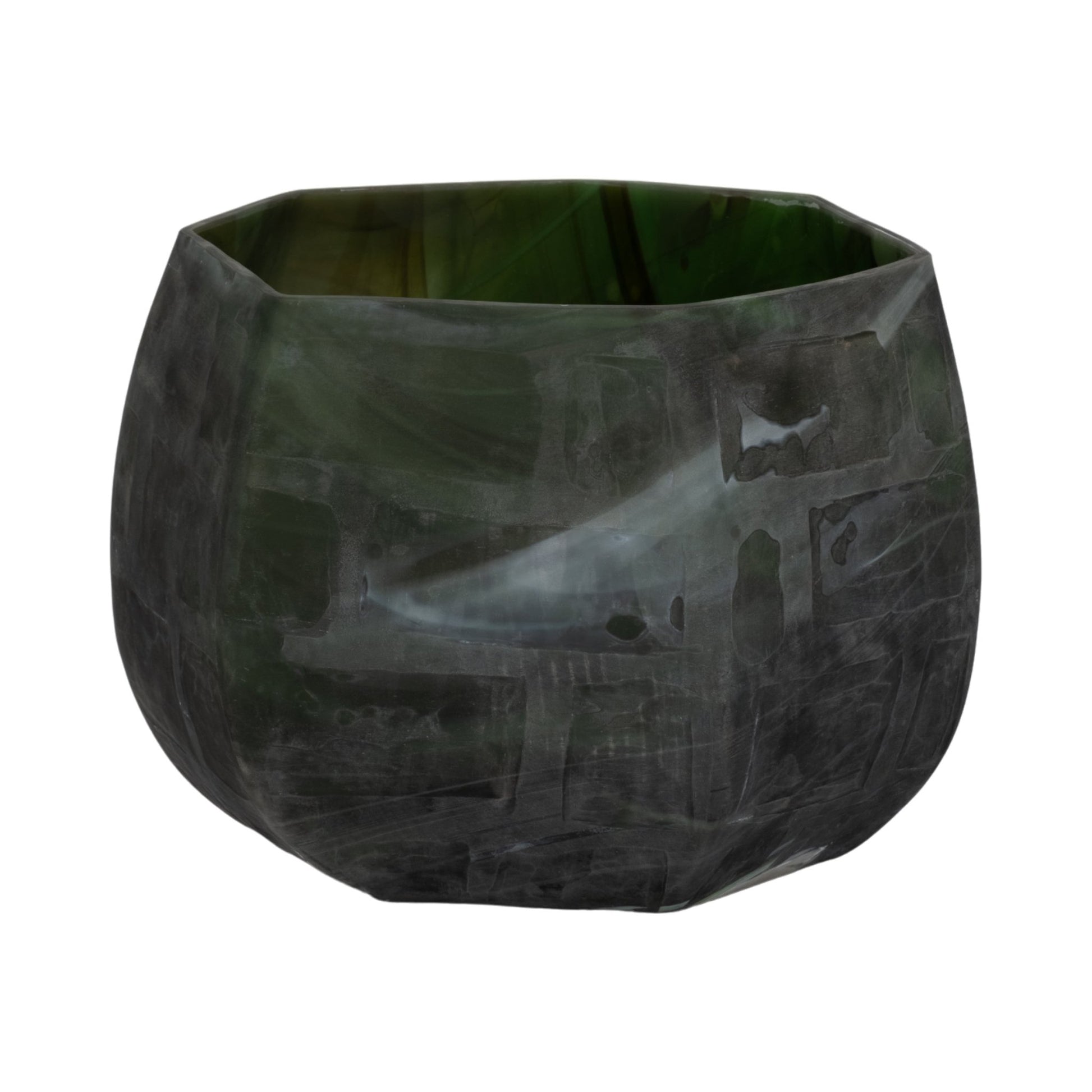 SAVU GREEN GLASS VASE Vases and Jars| Sagebrook Home