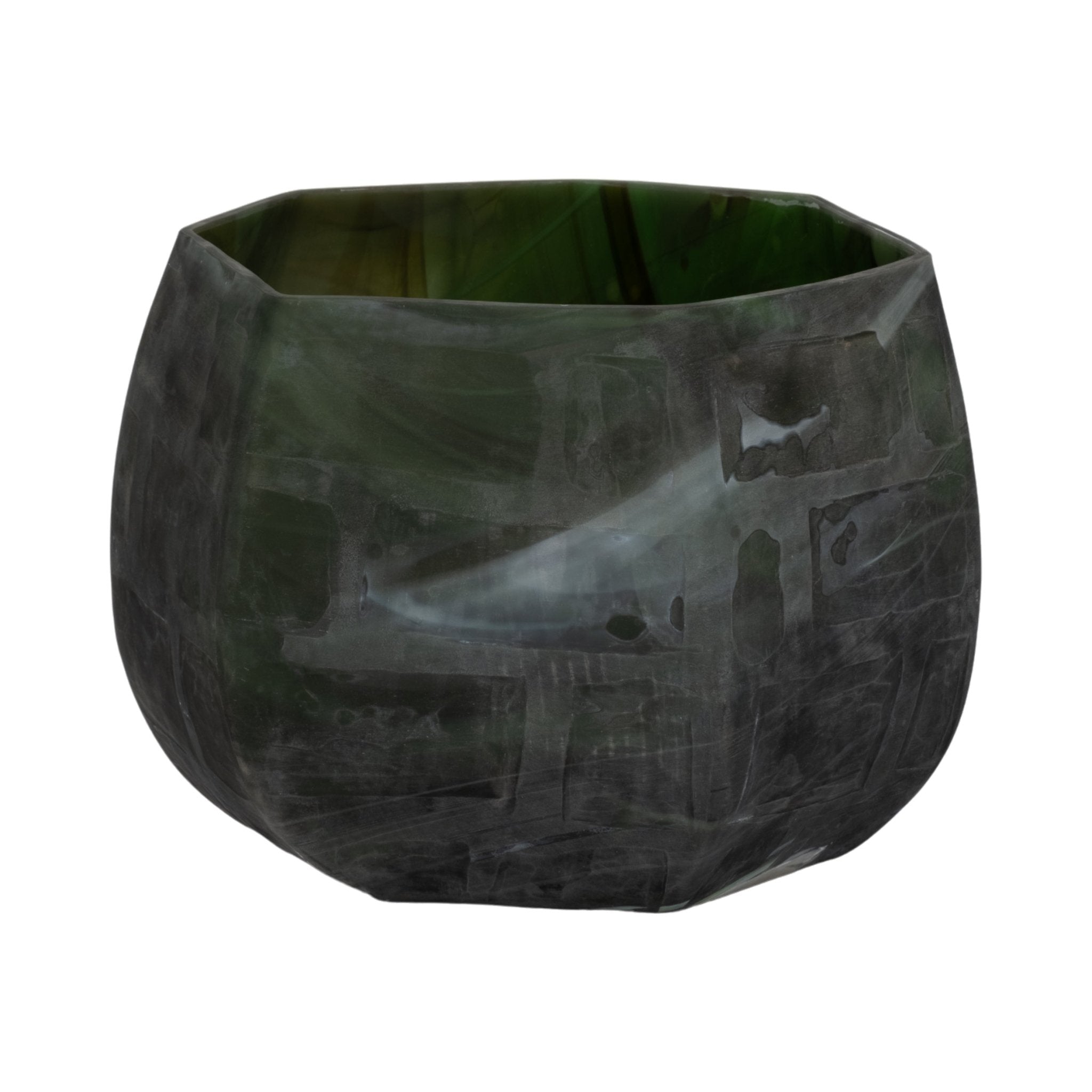 SAVU GREEN GLASS VASE Vases and Jars| Sagebrook Home
