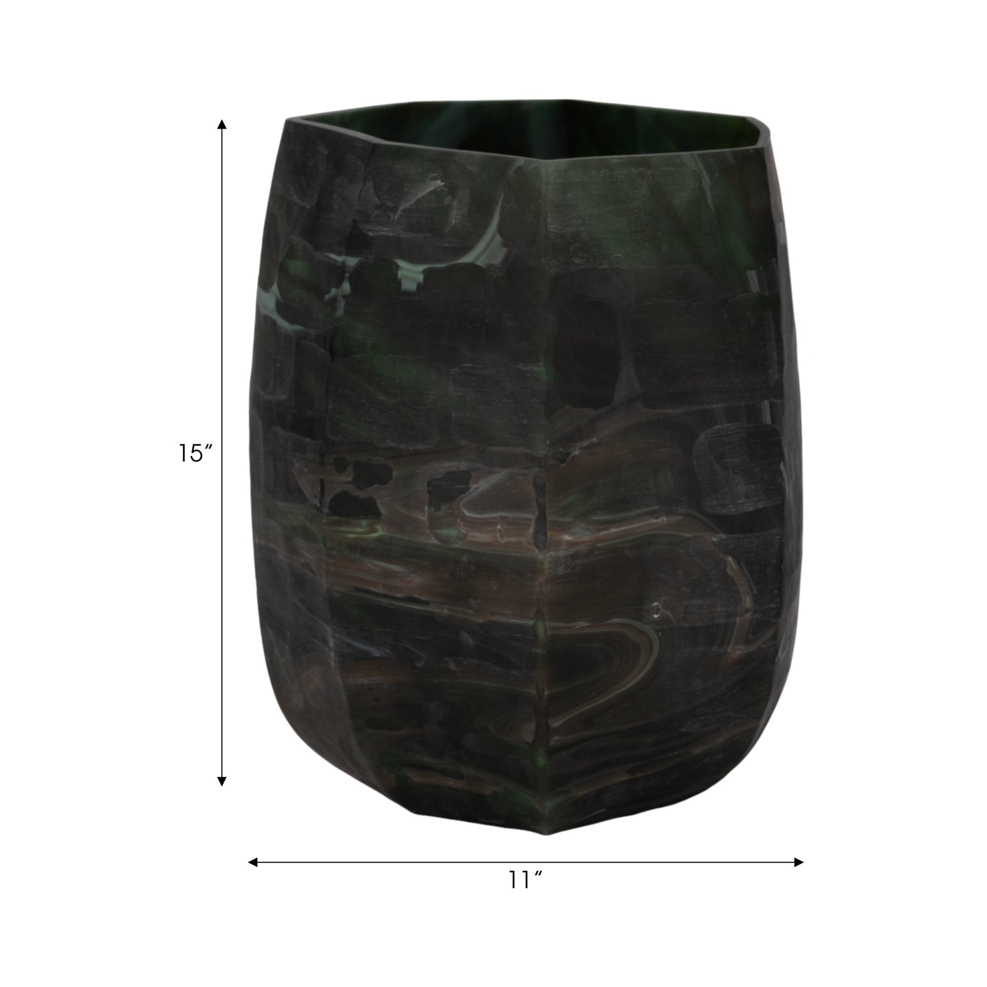 SAVU GREEN GLASS VASE Vases and Jars| Sagebrook Home