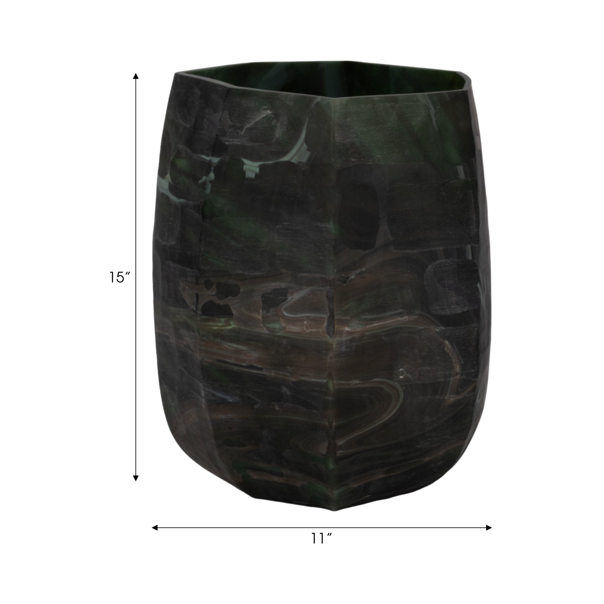 SAVU GREEN GLASS VASE Vases and Jars| Sagebrook Home