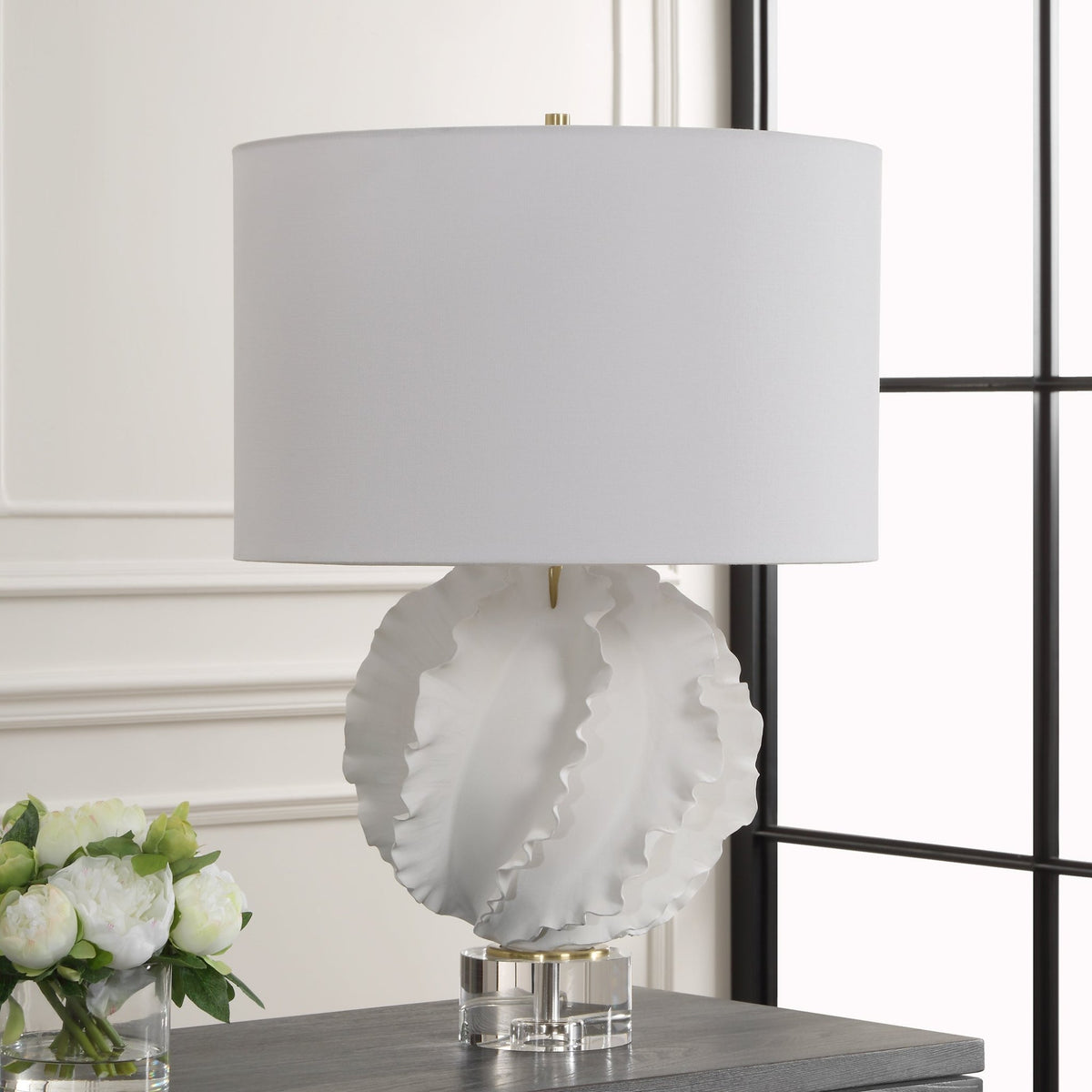 Saylor White Table Lamp Table Lamps| Uttermost