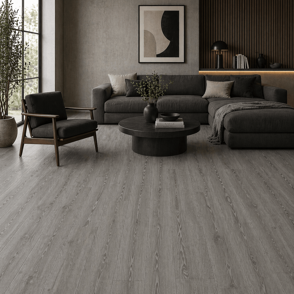 Scandinavian Oak Dark Grey Glue down Carpet Tile Box-0 Tiles Tiles| Tarkett