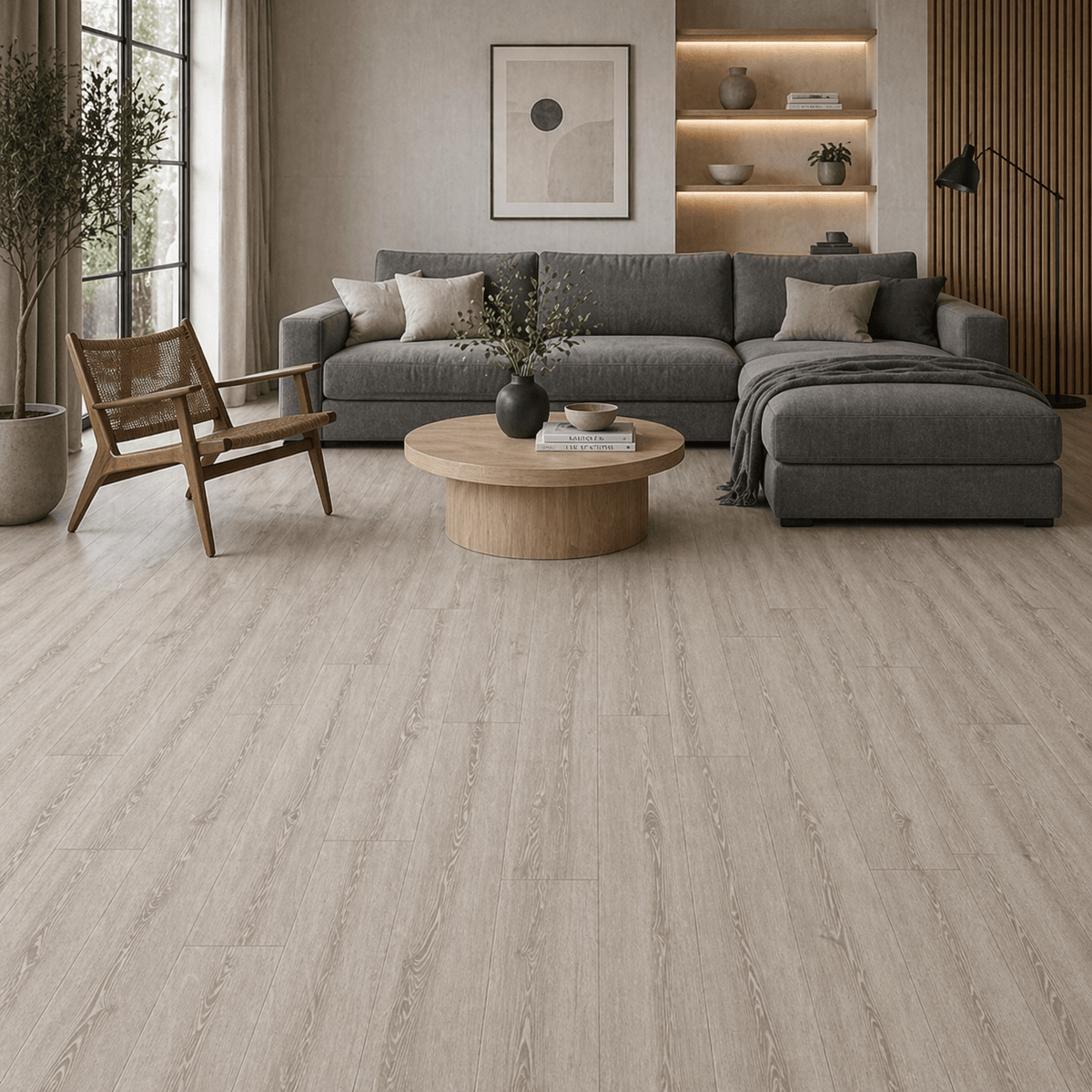 Scandinavian Oak Medium Beige Glue down Carpet Tile Box-0 Ti Tiles| Tarkett