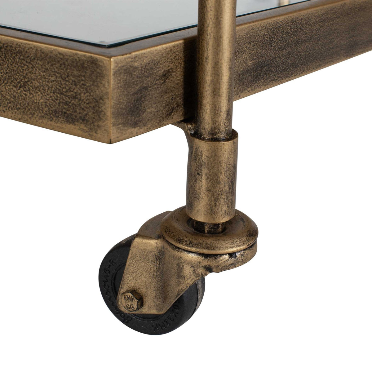 Scarritt Antique Brass Bar Cart Serving Carts| Uttermost