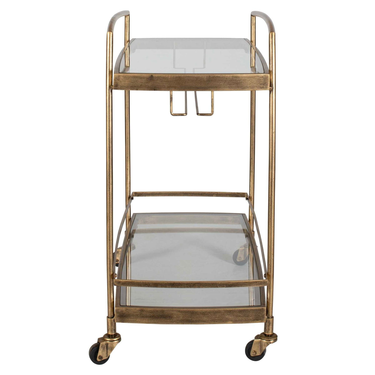Scarritt Antique Brass Bar Cart Serving Carts| Uttermost
