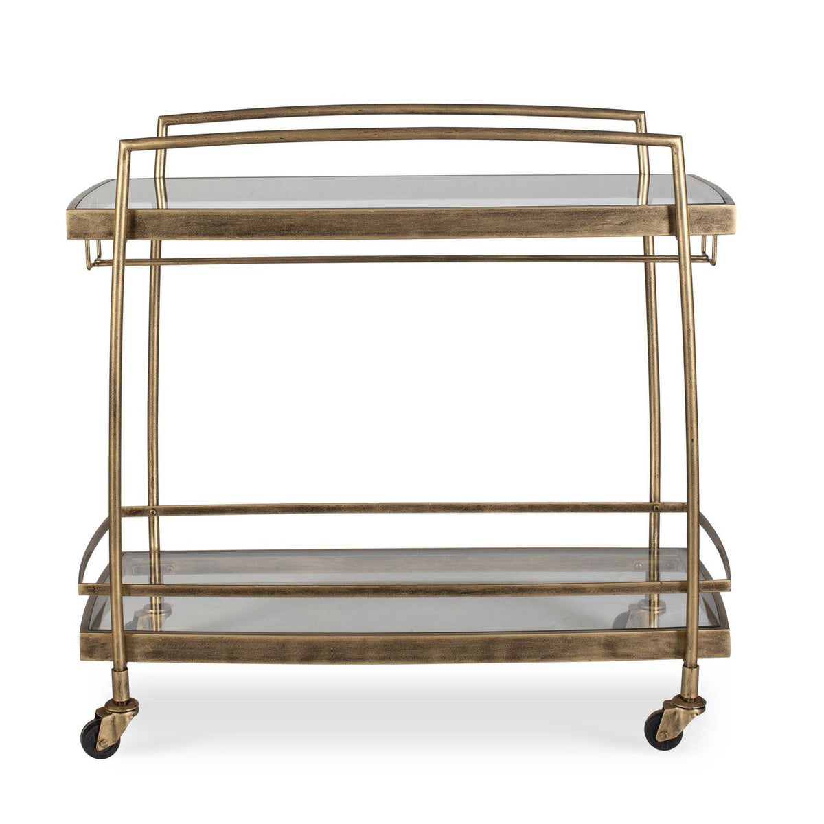 Scarritt Antique Brass Bar Cart Serving Carts| Uttermost
