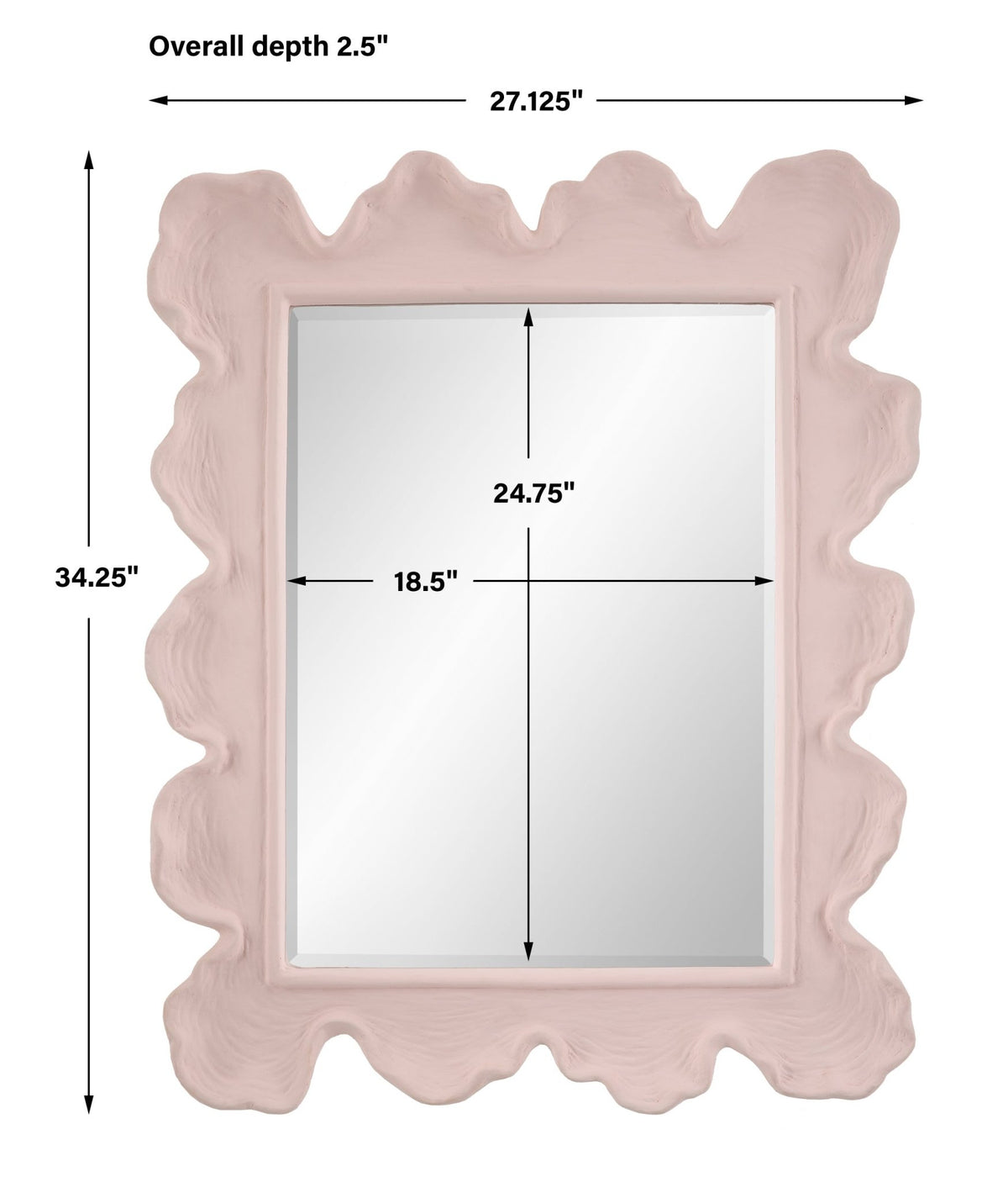 Sea Coral Mirror, Pink Mirrors| Uttermost