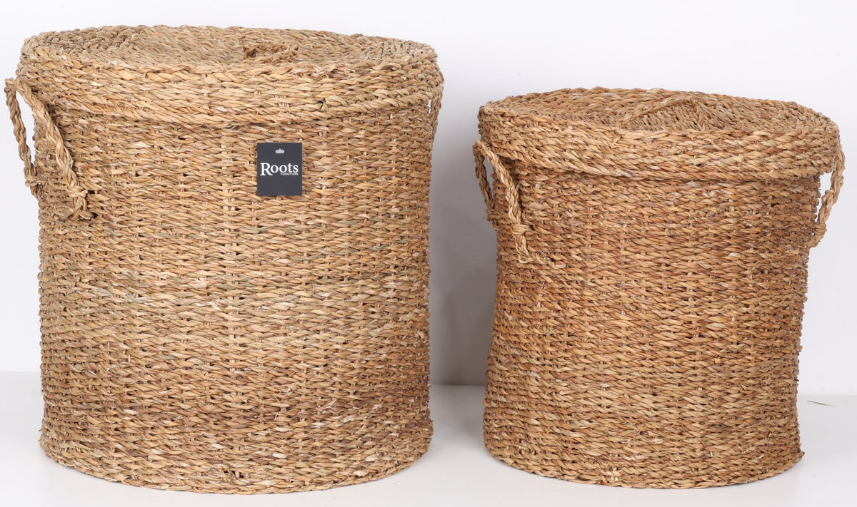 SEAGRASS LAUNDRY BASKET SET OF 2 Baskets| Roots Furniture