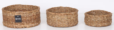 SEAGRASS ROUND BASKET - SET OF 3 - Al Rugaib Furniture
