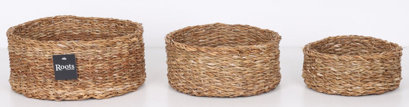SEAGRASS ROUND BASKET - SET OF 3 - Al Rugaib Furniture