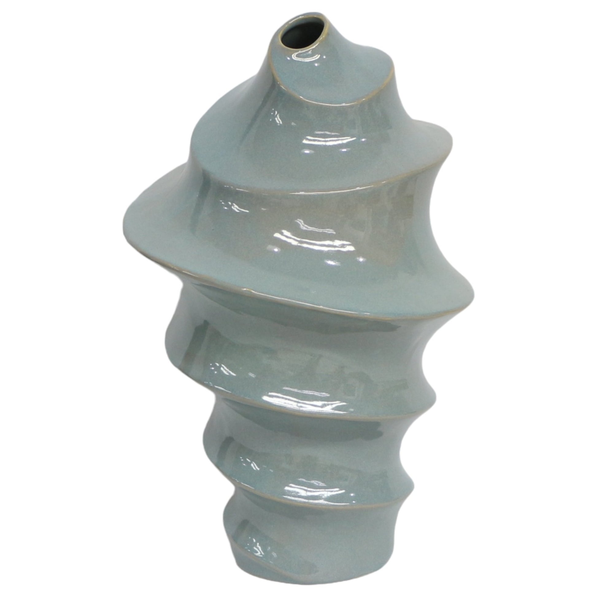 Seaside Blue Cer Vase Vases and Jars| Sagebrook Home