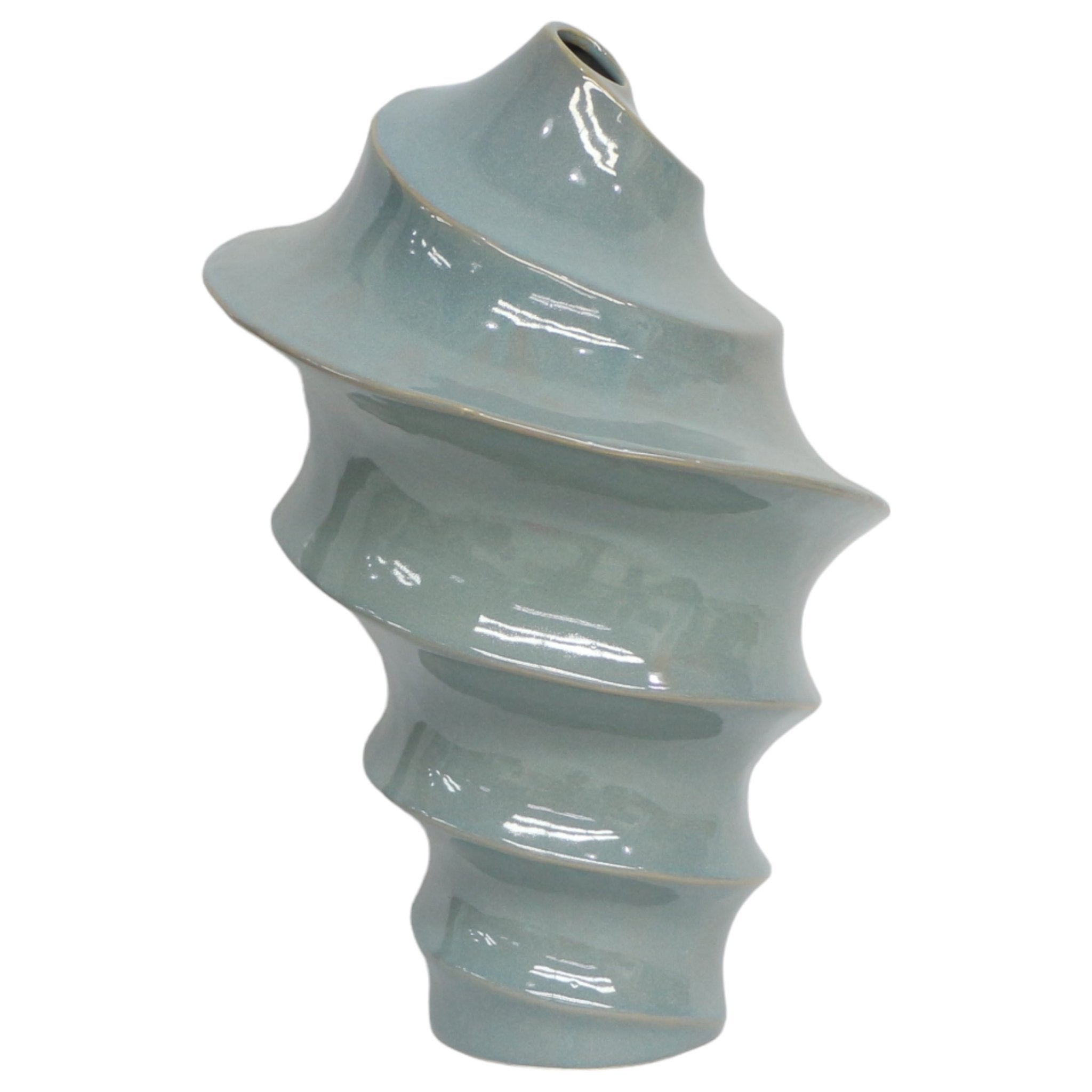 Seaside Blue Cer Vase Vases and Jars| Sagebrook Home