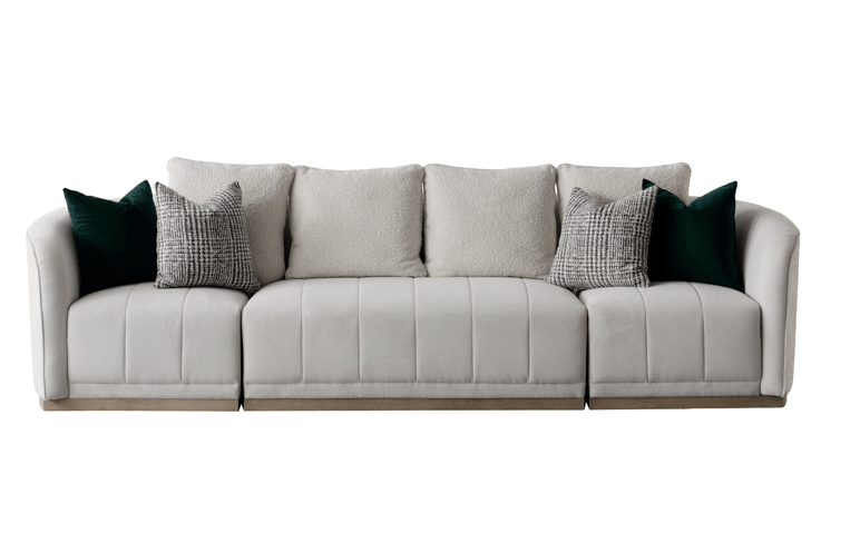 Sebastian Beige 5 Seater Sofa - Al Rugaib Furniture