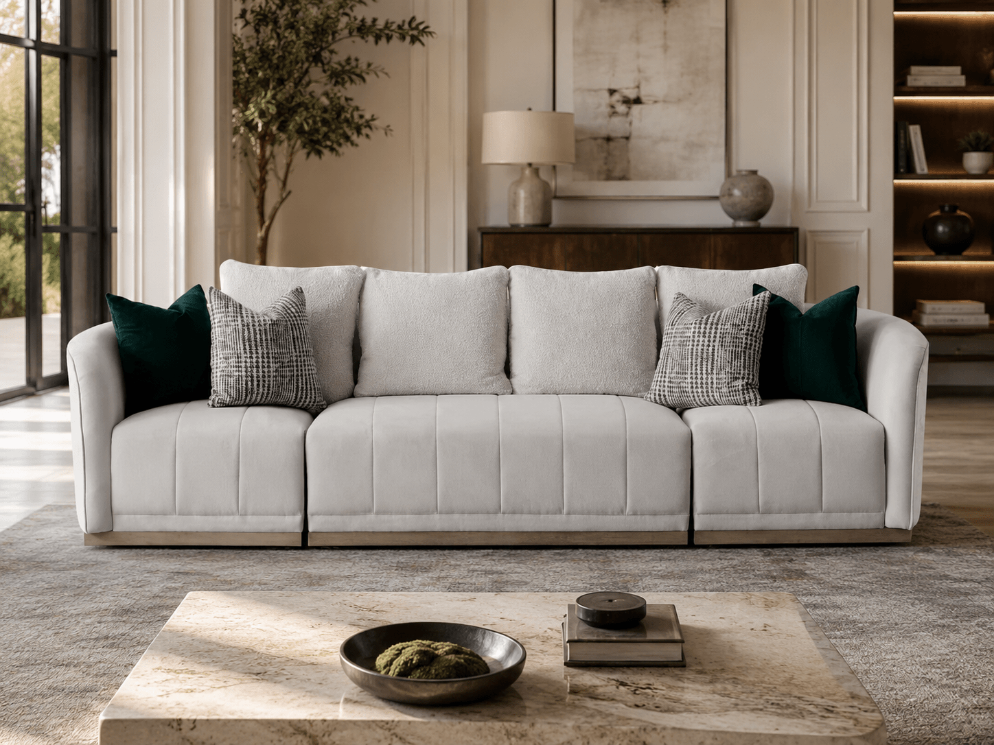 Sebastian Beige 5 Seater Sofa Sofas & Loveseats| Roots Furniture