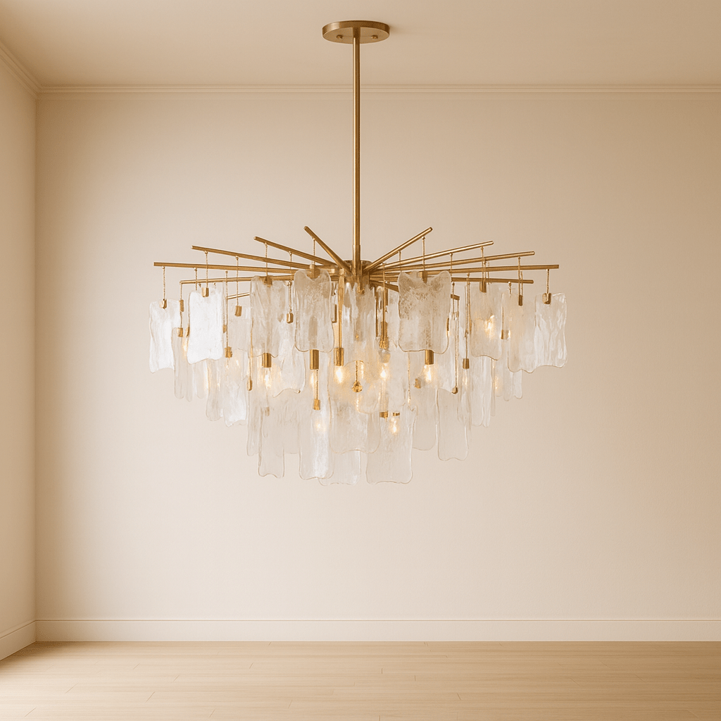 Seeded Shield, 8 Lt Chandelier chandeliers| Uttermost