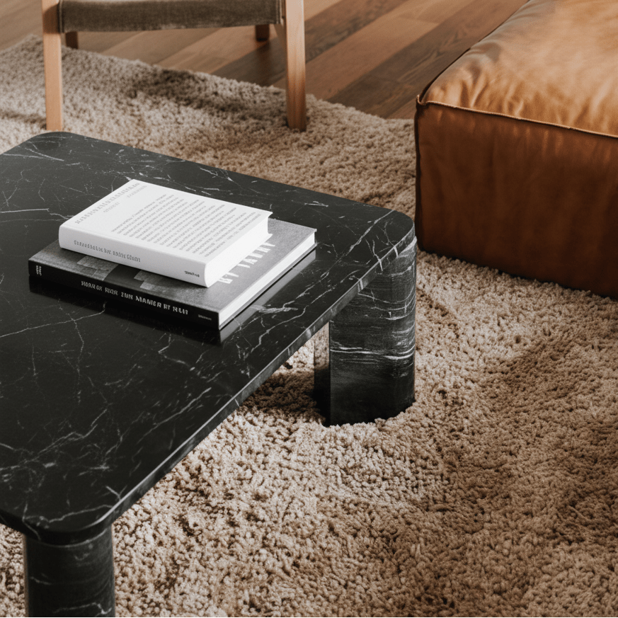 Segment Coffee Table Jetty Black Matrix Table Sets| Moe's Home