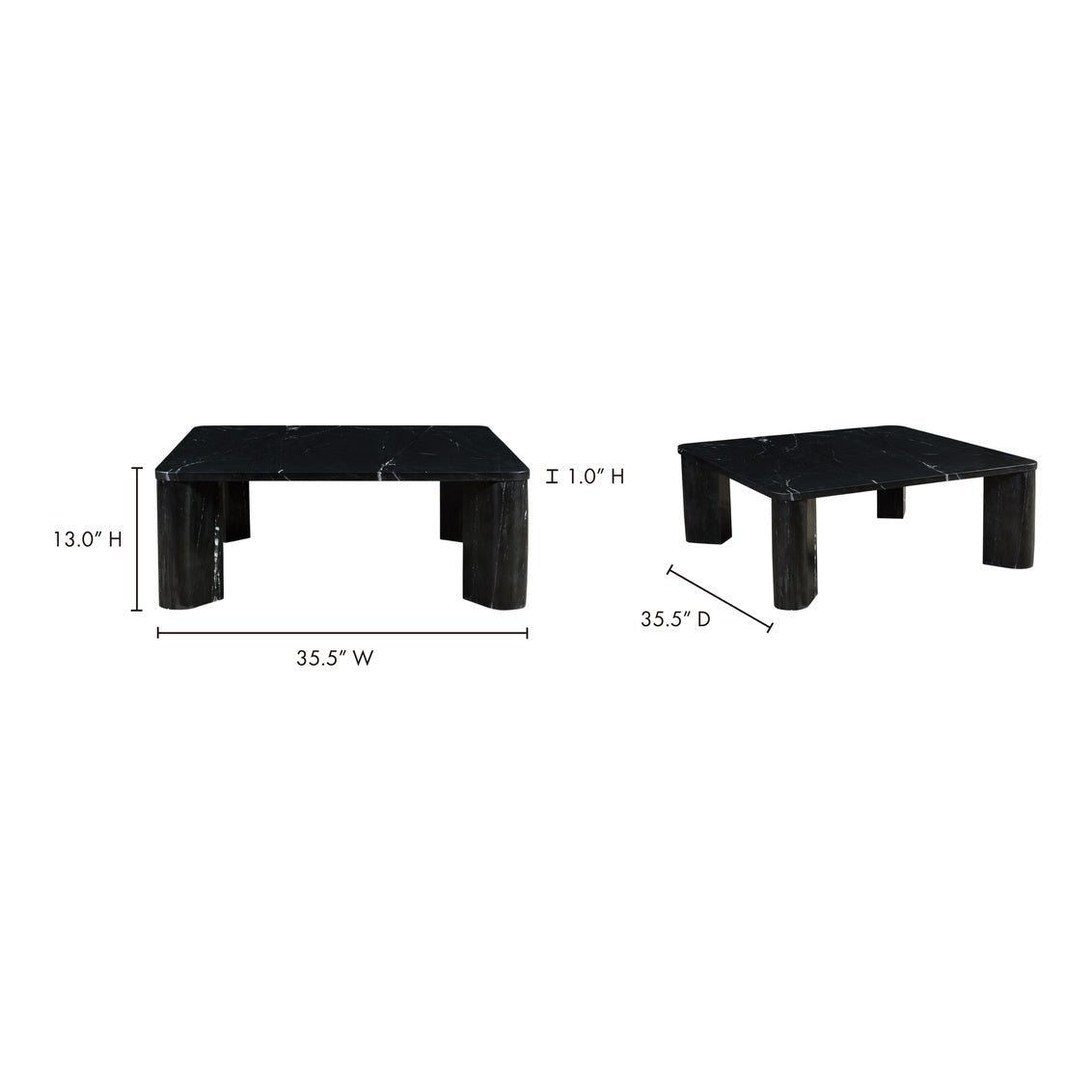 Segment Coffee Table Jetty Black Matrix Coffee Tables| Moe's Home