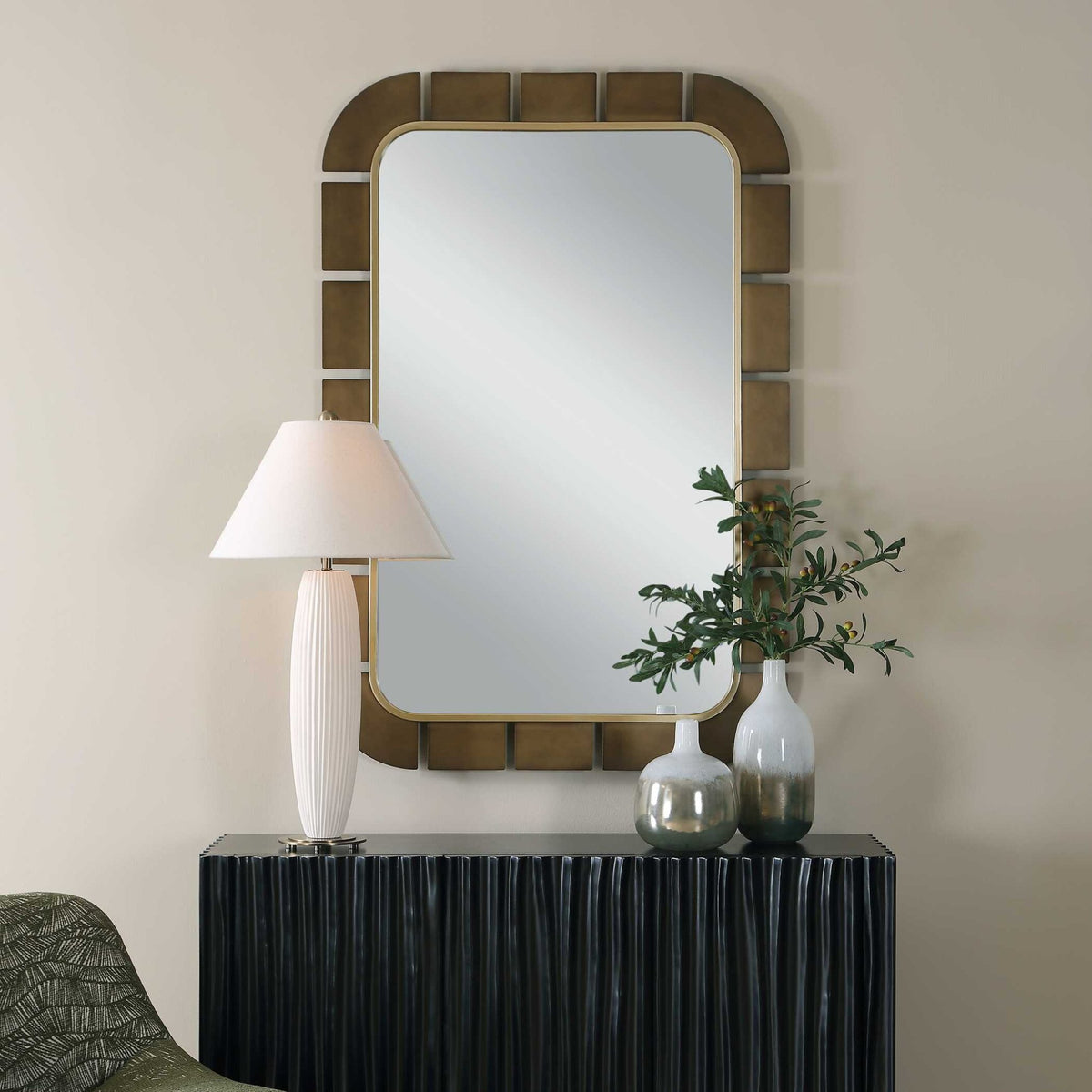 Segment Dark Bronze Mirror Mirrors| Uttermost