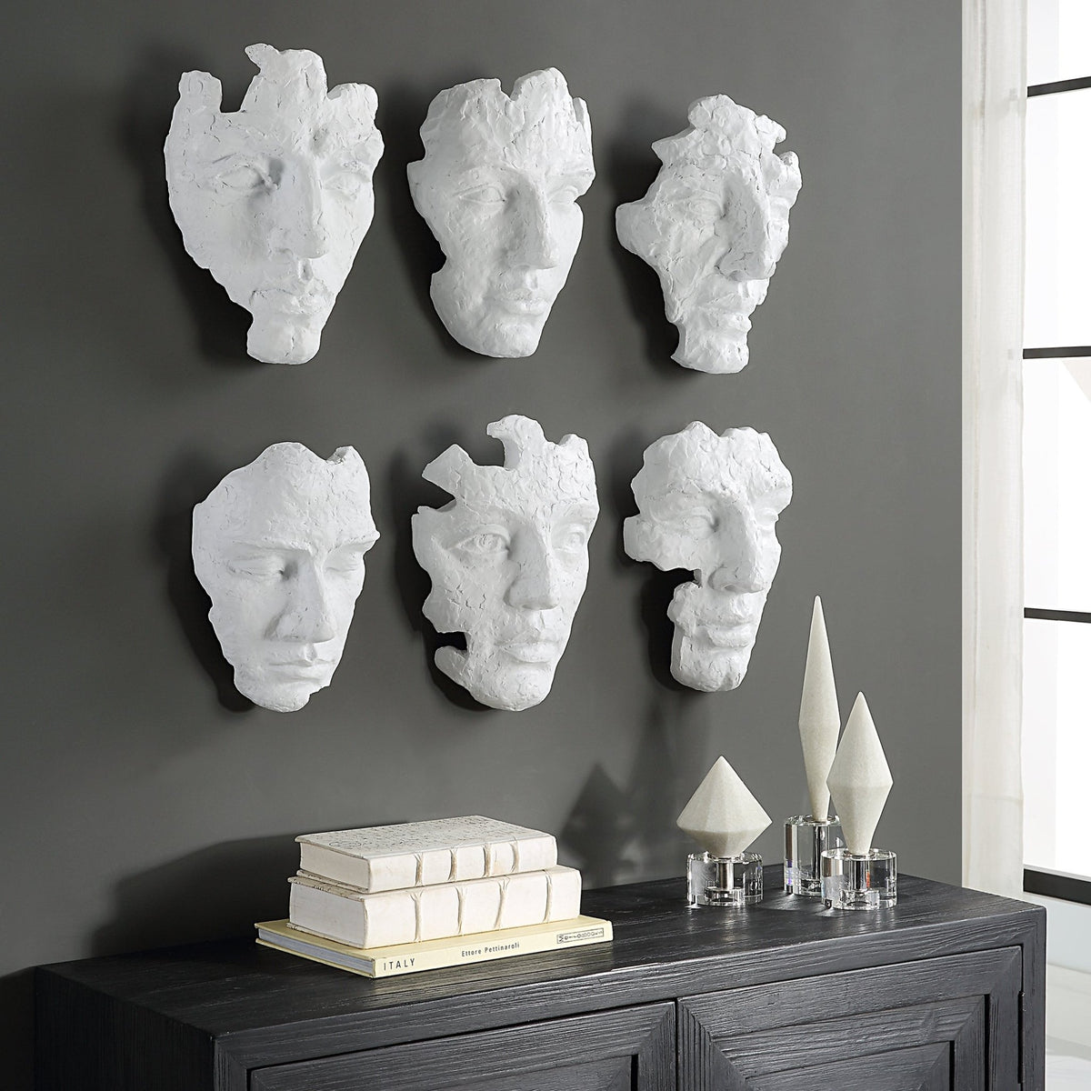 Self-Portrait Wall Decor, White, S/6 Wall Decors| Uttermost