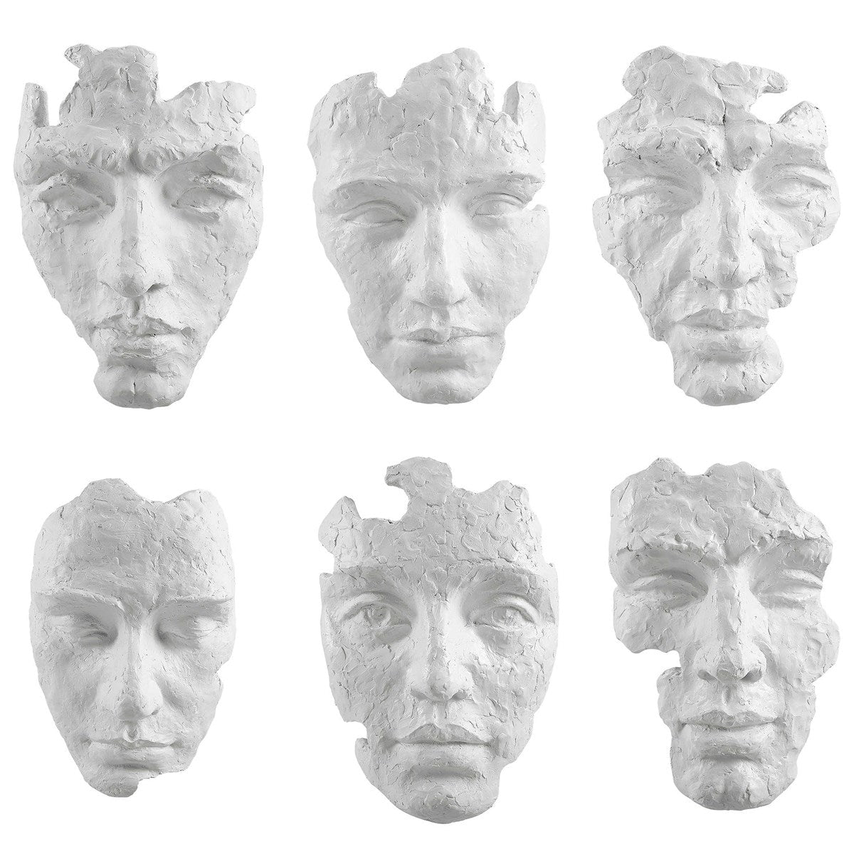 Self-Portrait Wall Decor, White, S/6 Wall Decors| Uttermost