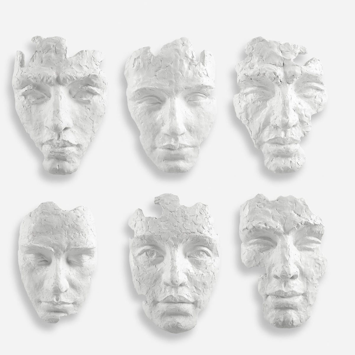 Self-Portrait Wall Decor, White, S/6 Wall Decors| Uttermost