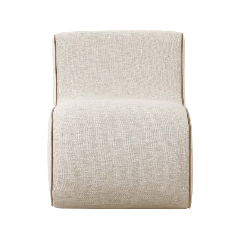 "Senna Cream Basketweave Accent Chair " - Al Rugaib Furniture