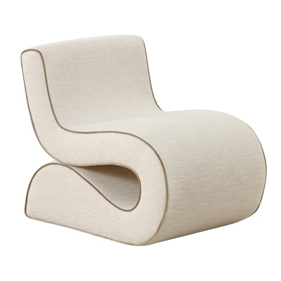 "Senna Cream Basketweave Accent Chair " - Al Rugaib Furniture