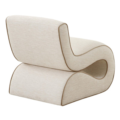 "Senna Cream Basketweave Accent Chair " - Al Rugaib Furniture