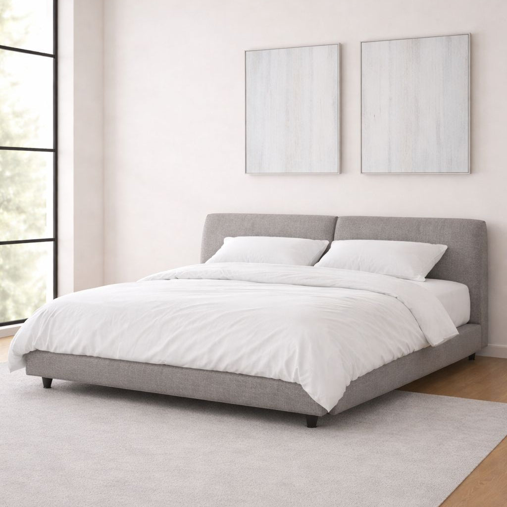 Seoul Beige King Bed Beds| Roots Furniture