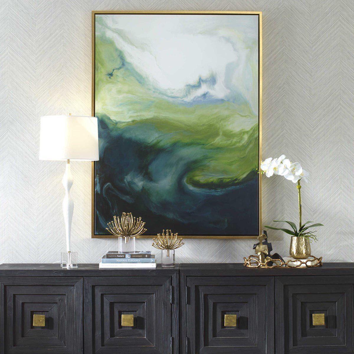 Serene Green Framed Abstract Art Wall Art| Uttermost