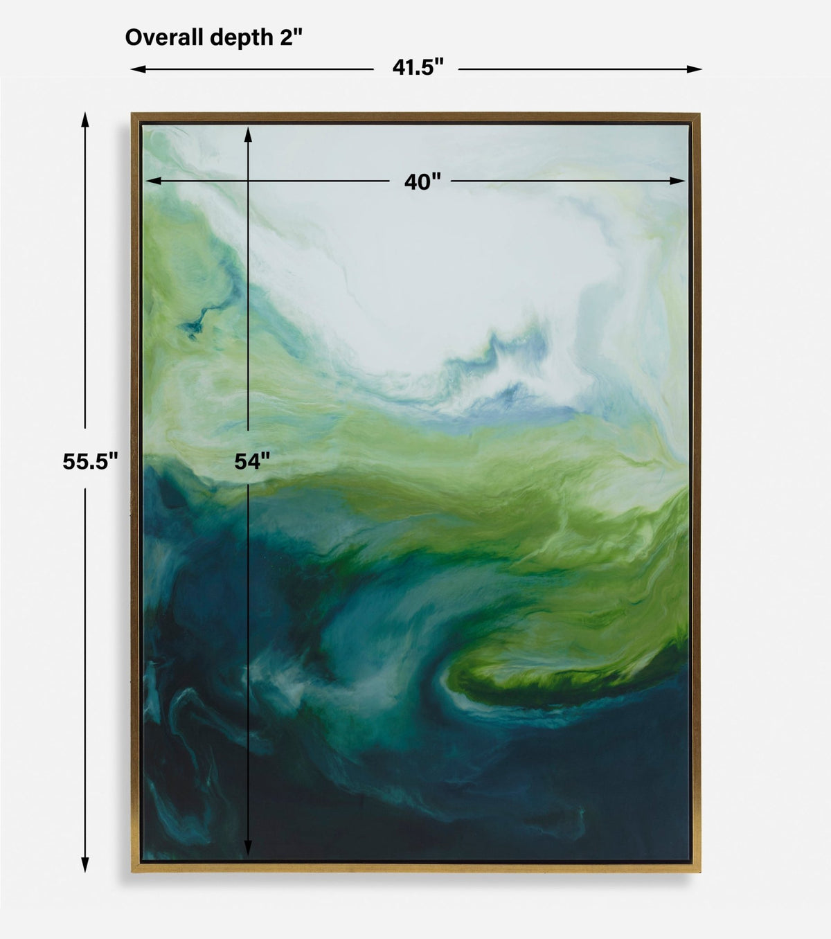Serene Green Framed Abstract Art Wall Art| Uttermost