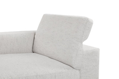 Serene light gray LAF Chaise (118CM) - Al Rugaib Furniture