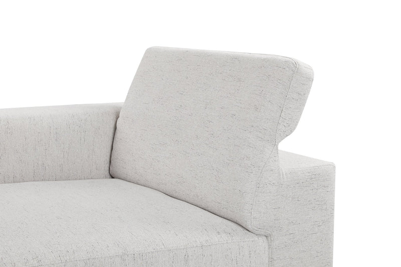 Serene light gray LAF Chaise (118CM) - Al Rugaib Furniture
