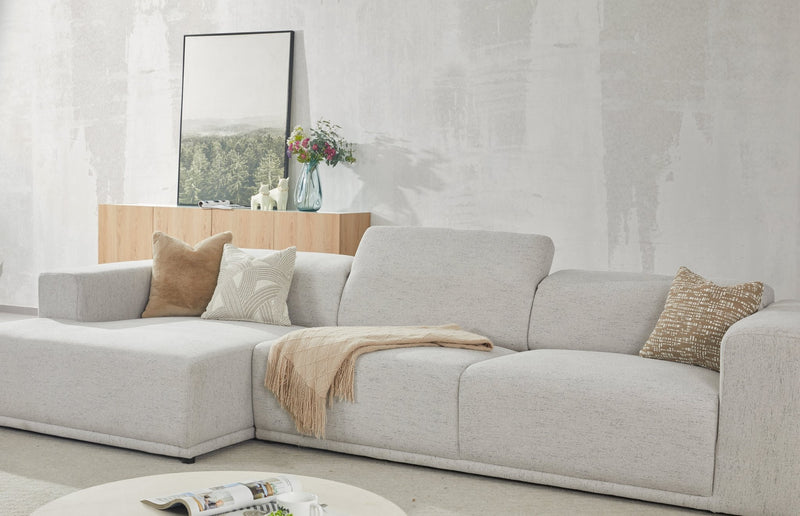 Serene light gray RAF 2 Seater (208CM) - Al Rugaib Furniture