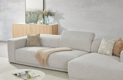 Serene light gray Right Chaise (118CM) - Al Rugaib Furniture