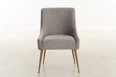 Serenity Grey Velvet Side Chair - Al Rugaib Furniture