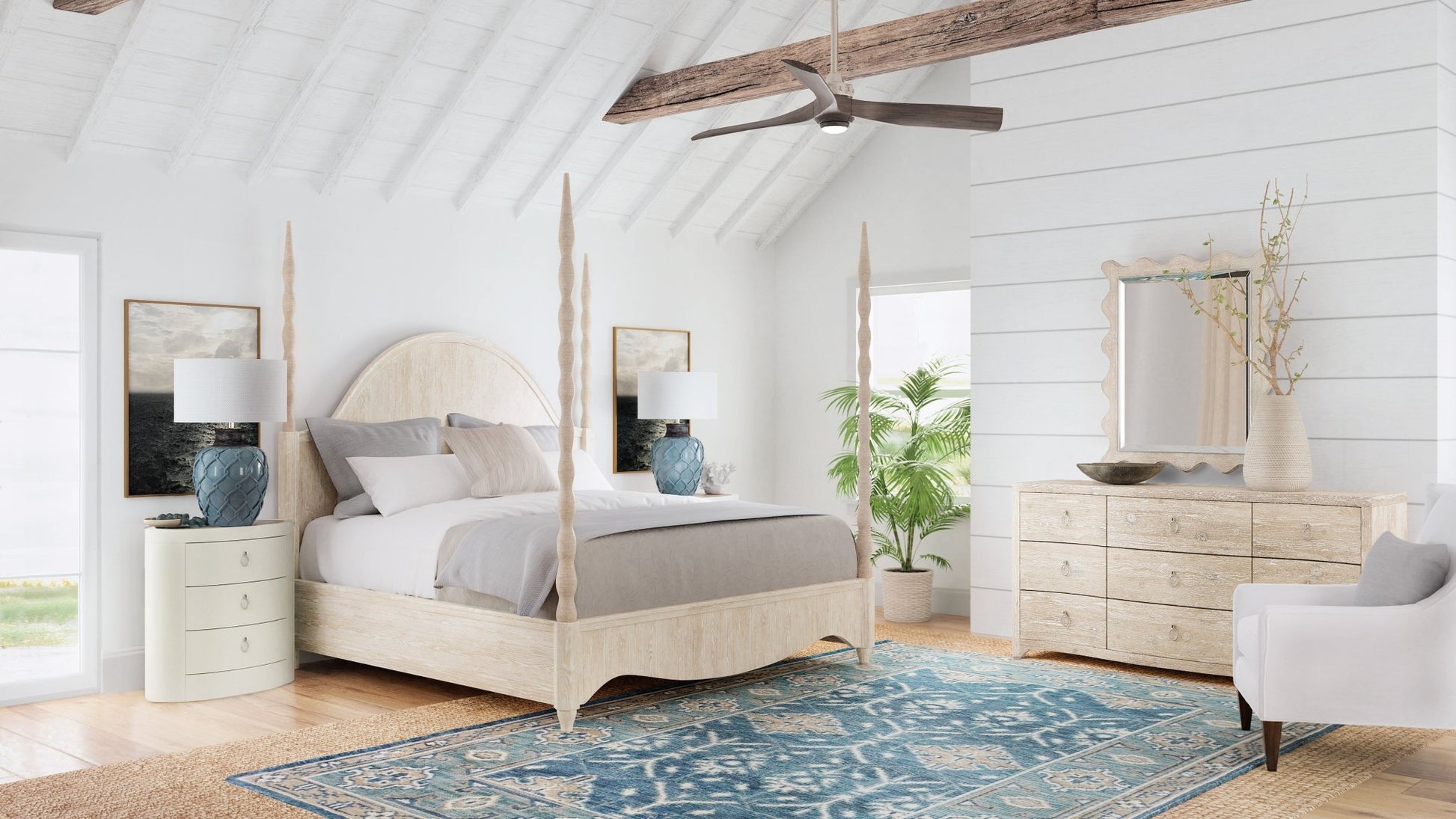 Serenity Jetty Cal King Poster Bed Beds| Hooker