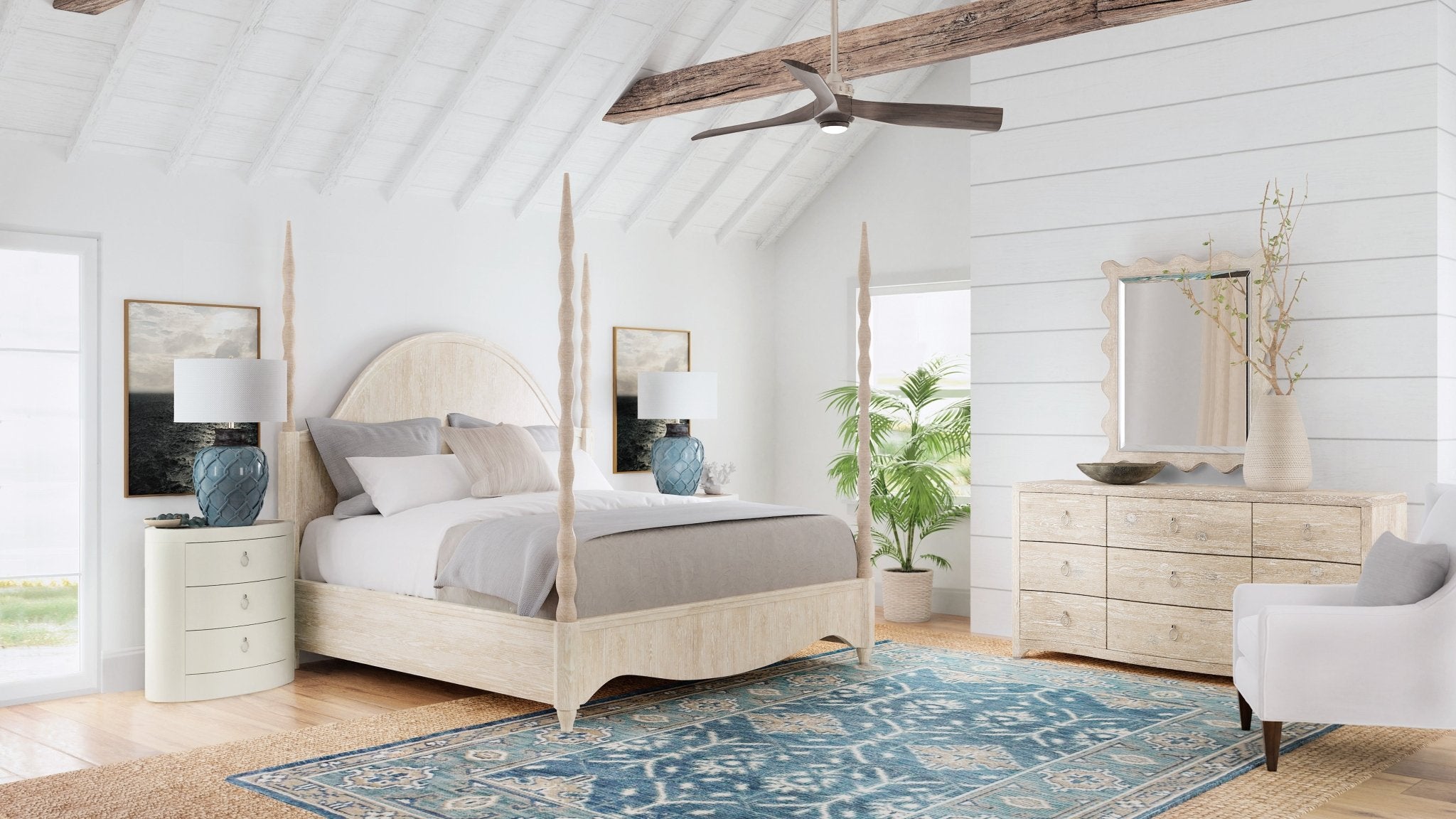 Serenity Jetty Cal King Poster Bed Beds| Hooker
