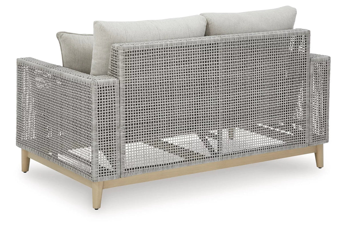 Seton Creek Outdoor Loveseat with Cushion Outdoor Loveseats & Sofas| Ashley Homestore