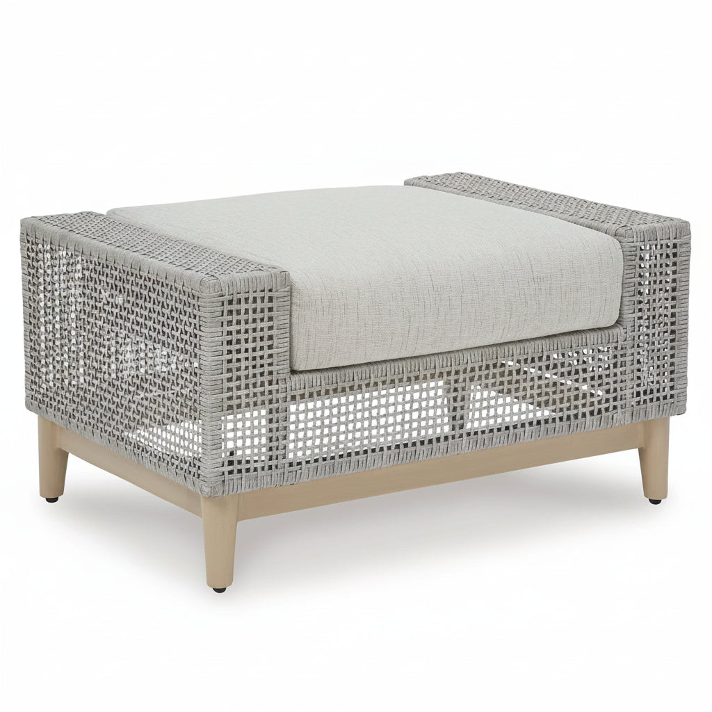 Seton Creek Outdoor Ottoman with Cushion Outdoor Chairs| Ashley Homestore