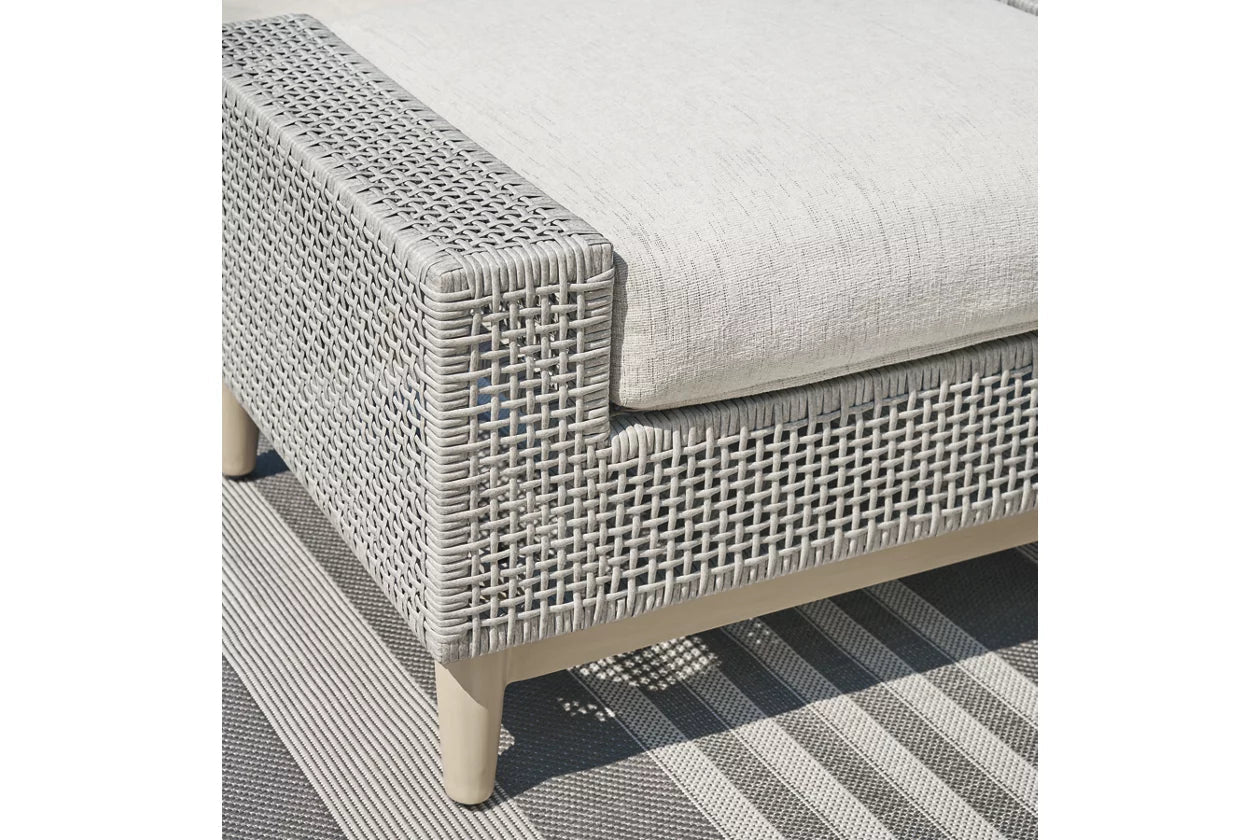 Seton Creek Outdoor Ottoman with Cushion Outdoor Chairs| Ashley Homestore