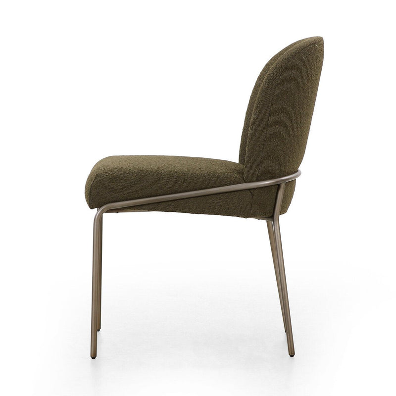 Setra FIQA Boucle Olive Dining Chair - Al Rugaib Furniture