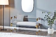 Settee Acrylic Benches| Roots Furniture