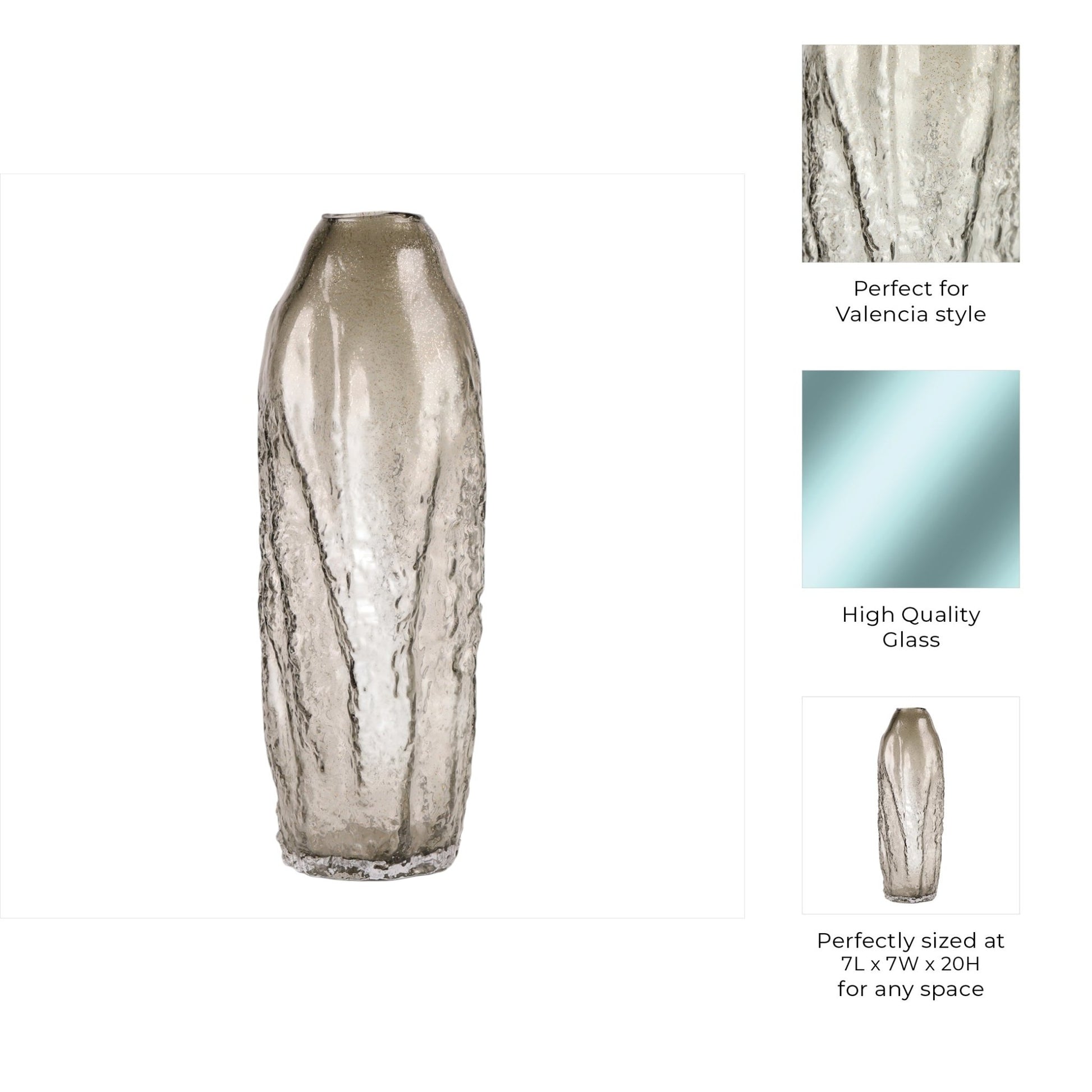 Seward Glass Vase Vases and Jars| Sagebrook Home