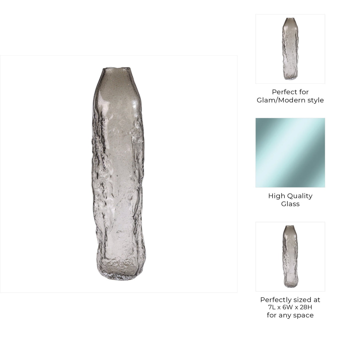 Seward Glass Vase Vases and Jars| Sagebrook Home