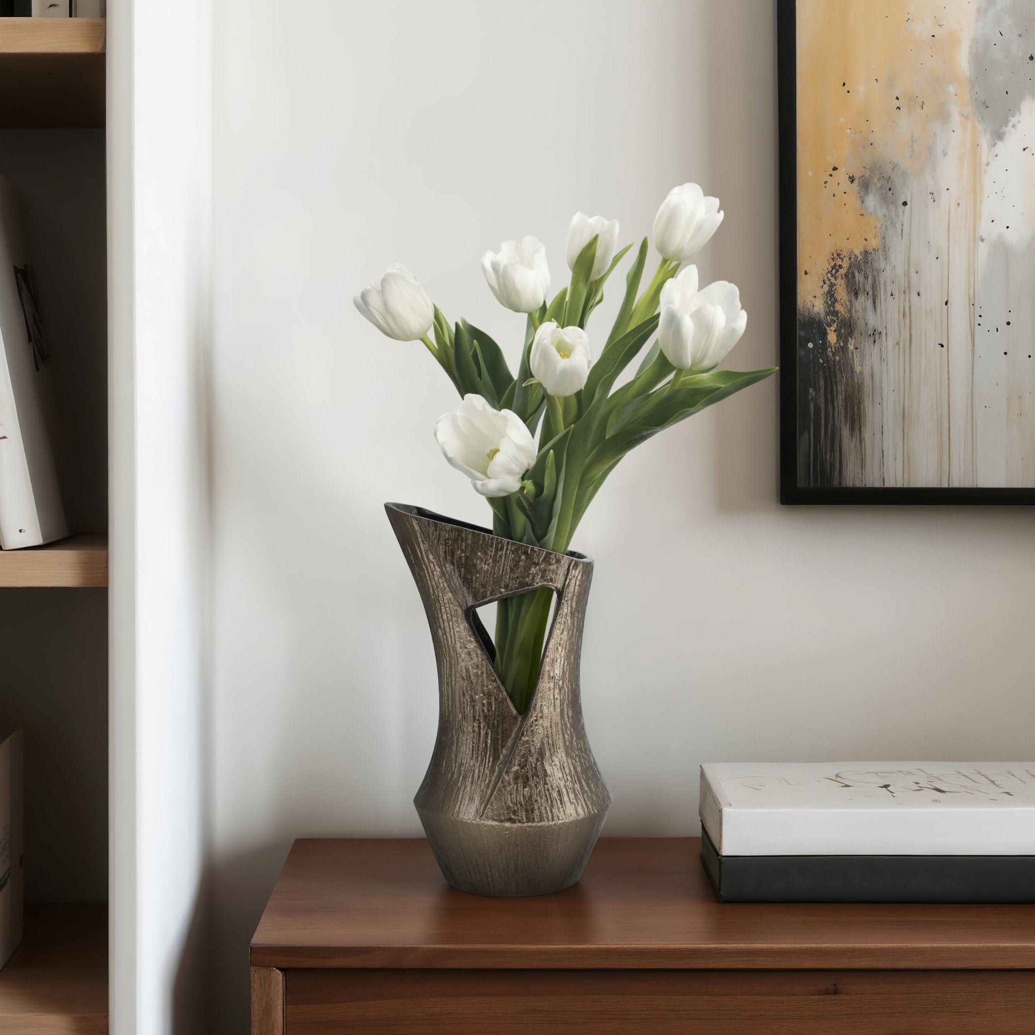 Seward Metal Vase Vases and Jars| Sagebrook Home