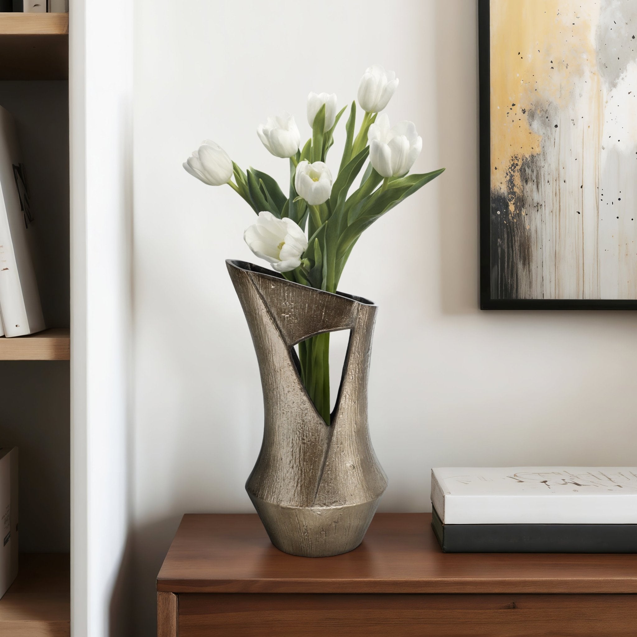 Seward Metal Vase Vases and Jars| Sagebrook Home