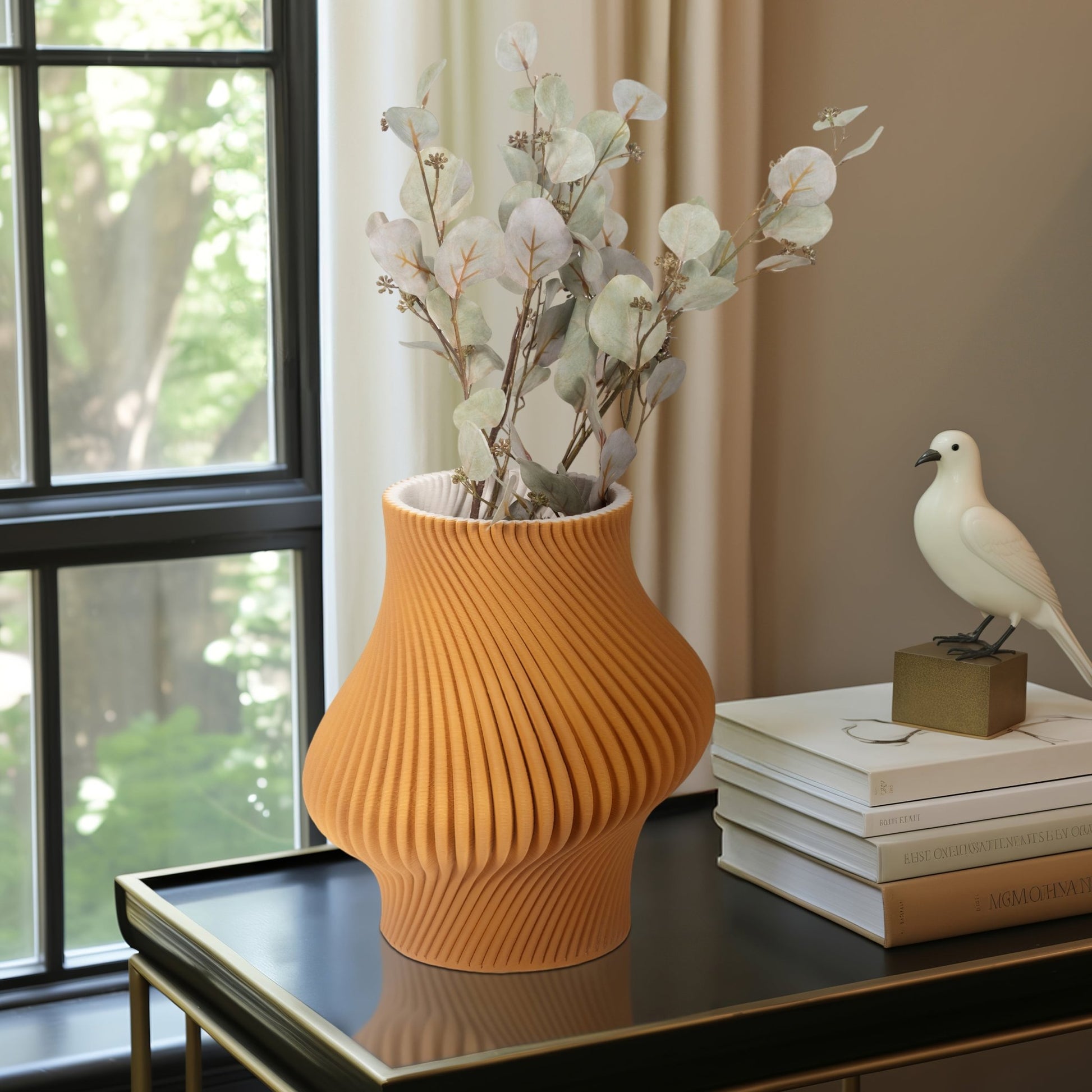 SEYMOUR 3D PRINTED VASE, APPLE CINNAMON Vases and Jars| Sagebrook Home