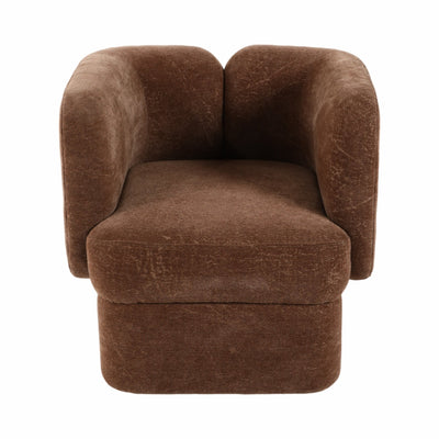 SHELTER - BACK ACCENT CHAIR, BROWN - Al Rugaib Furniture