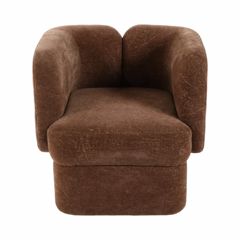 SHELTER - BACK ACCENT CHAIR, BROWN - Al Rugaib Furniture